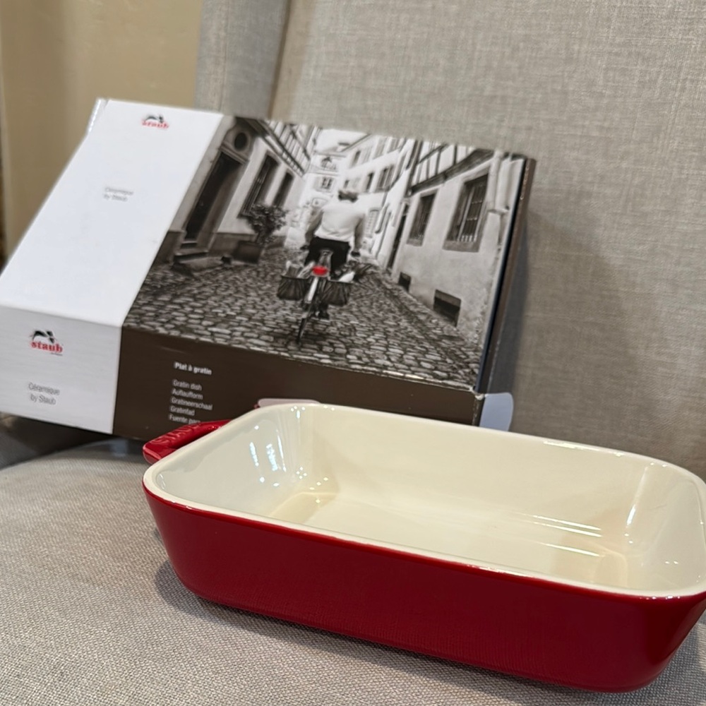 Staub Red Ceramic Baking Dish
